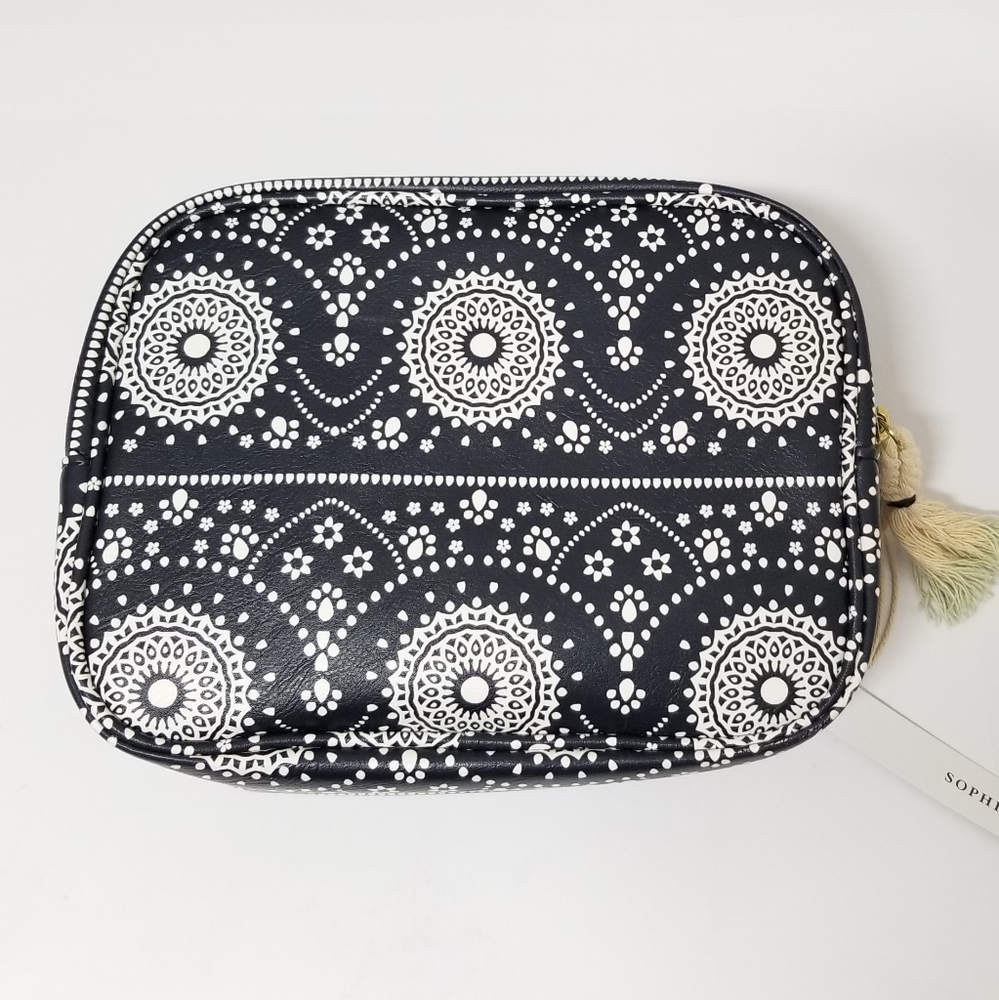 Sophia Joy Blue Paisley Double Sided Zip Top Travel Makeup Accessory Case NWT - Picture 6 of 11